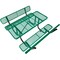 Global Industrial Rectangle Picnic Table w/ Backrests, Green, Expanded Metal, 6 ft L 277630GN - alternate 2